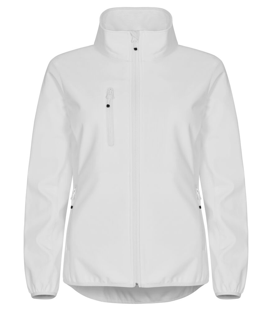 Classic softshell jacket dames wit