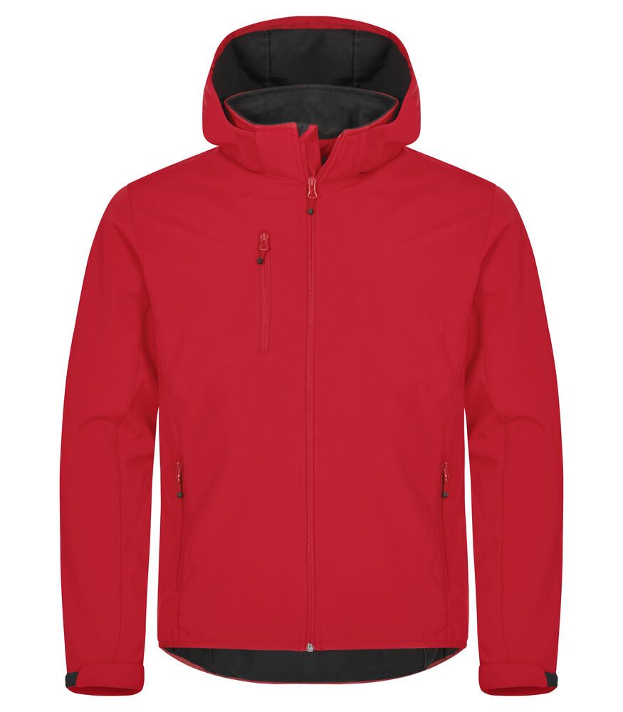 Classic hoody softshell jacket rood 3xl