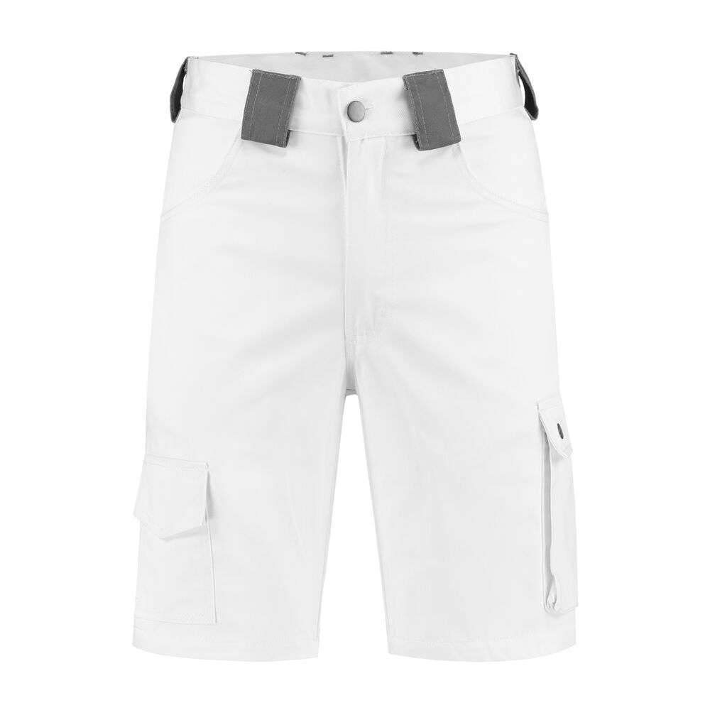 Bermuda katoen/polyester wit-grijs maat 50