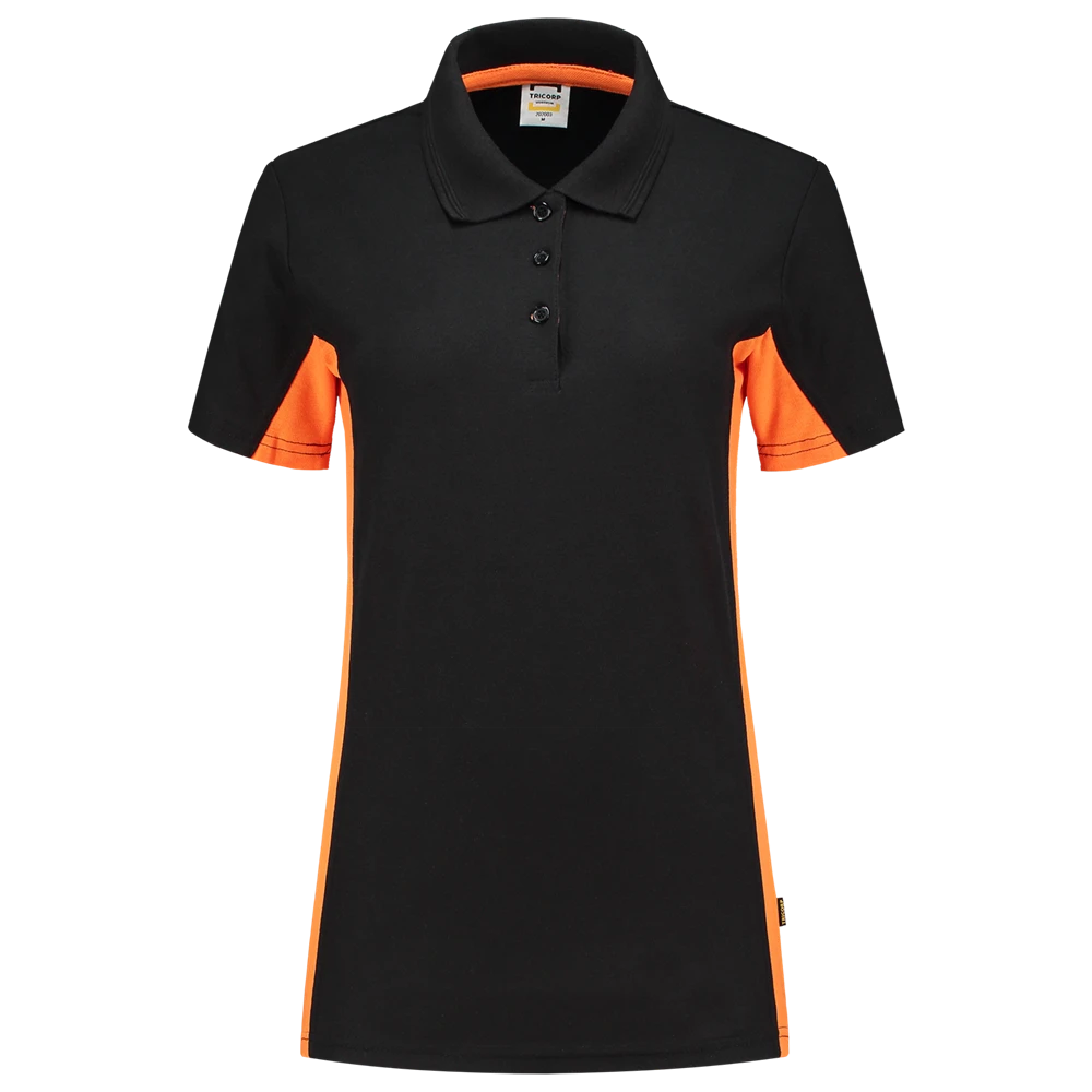 Tricorp Poloshirt Bicolor Dames 202003 – Zwart/Oranje XL