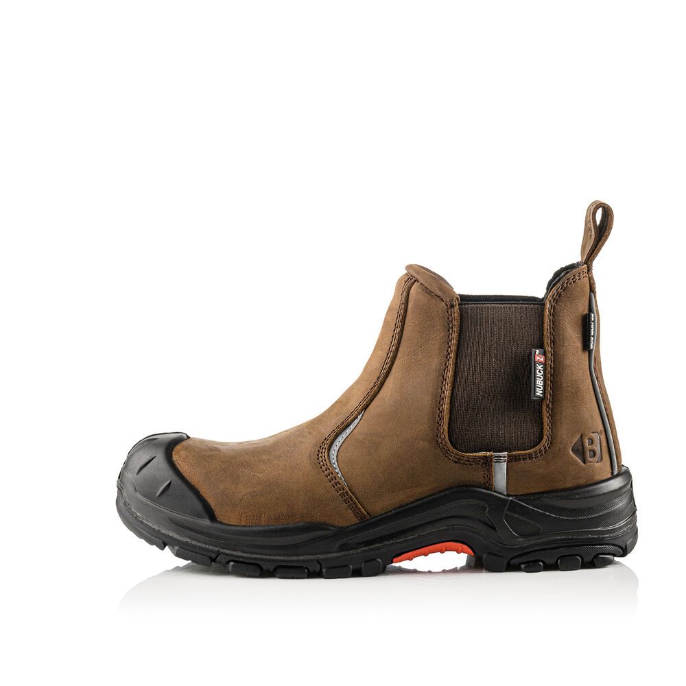 BUCKBOOTZ NUBUCKZ INSTAPPER BRUIN METAALVRIJ S3S Werkschoen NKZ101