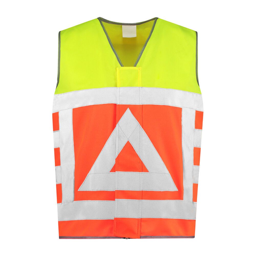 Veiligheidsvest verkeersregelaar 100% polyester geel-oranje maat 4XL-5XL