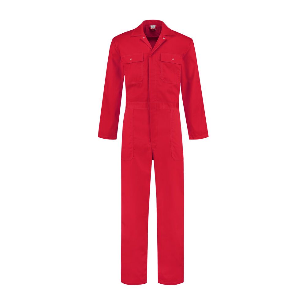 Kinderoverall polyester/katoen rood maat 74