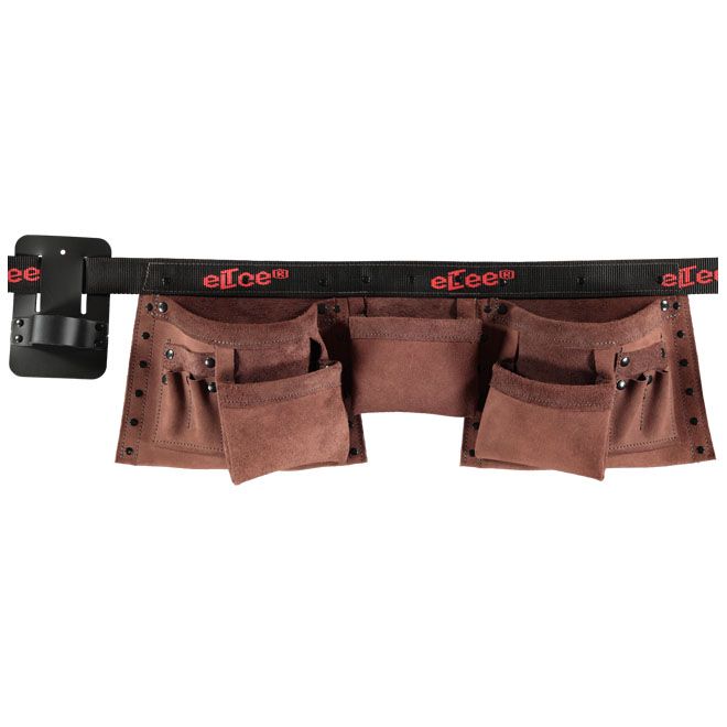 Dubbele gereedschapsgordel 11 vakken met hamerhouder | CAL | Eltee