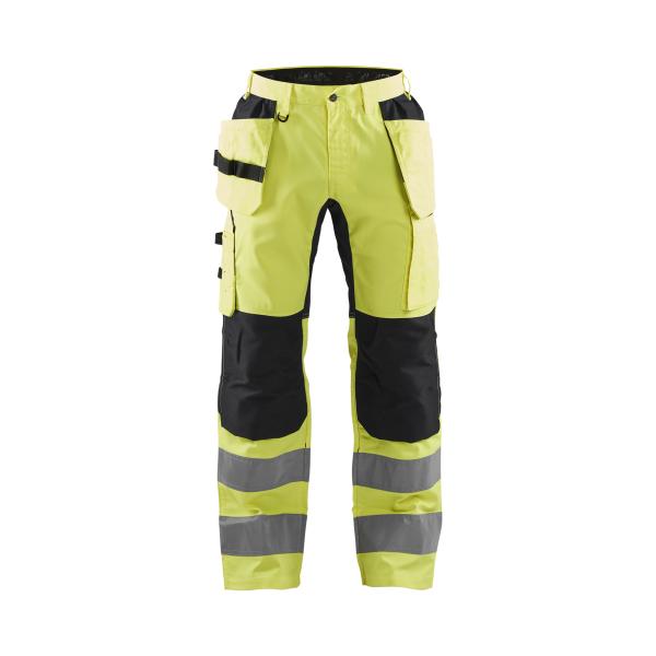 Blaklader Hi‑Vis Werkbroek Stretch – Geel/Zwart – Maat C58