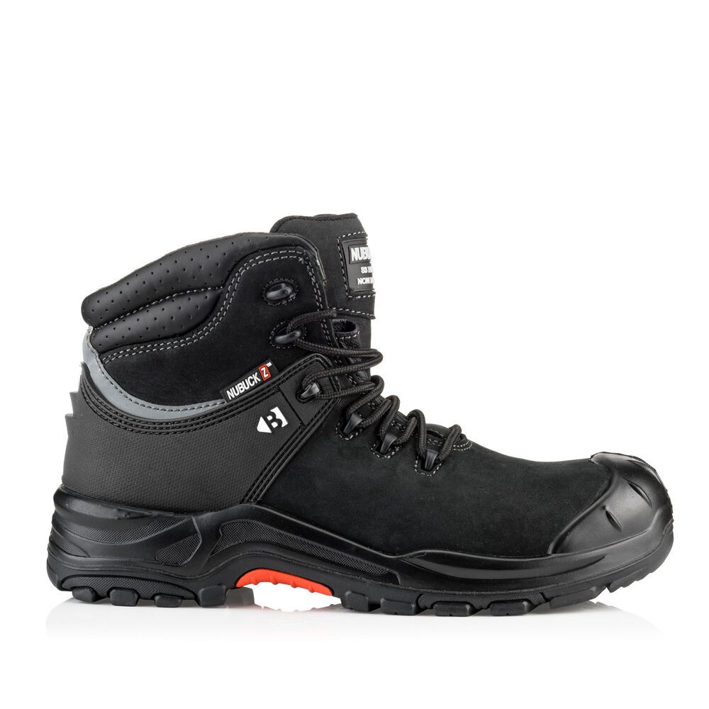BUCKBOOTZ NUBUCKZ HOOG ZWART METAALVRIJ S3S Werkschoen NKZ102