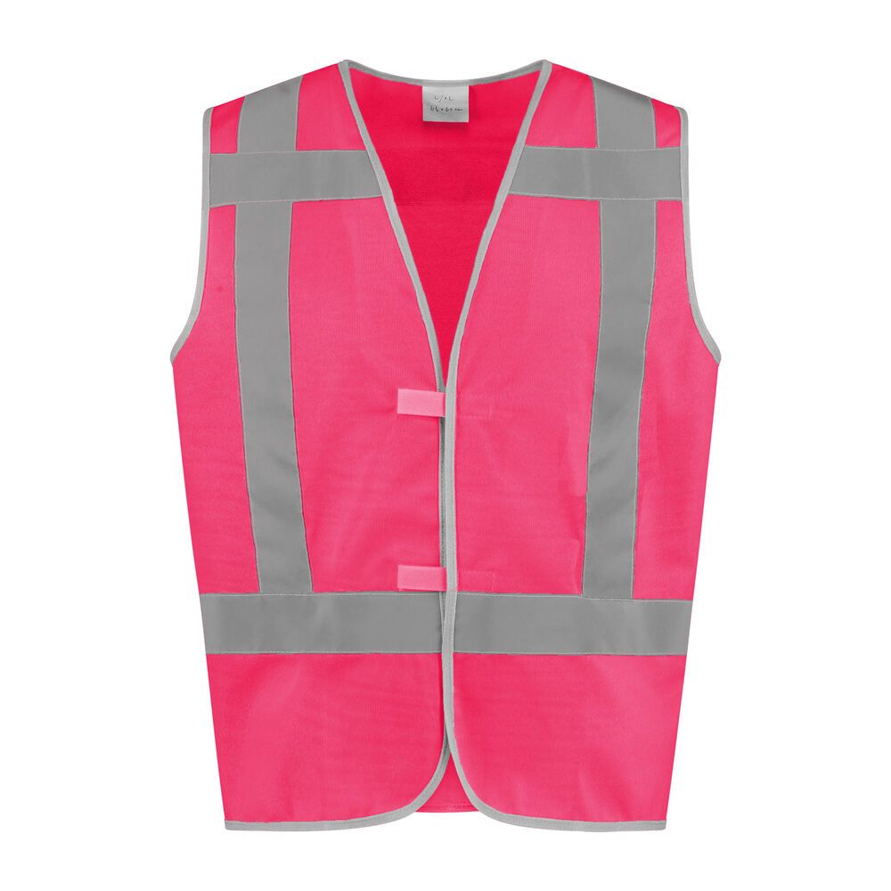 Veiligheidsvest 100% polyester roze maat S-M