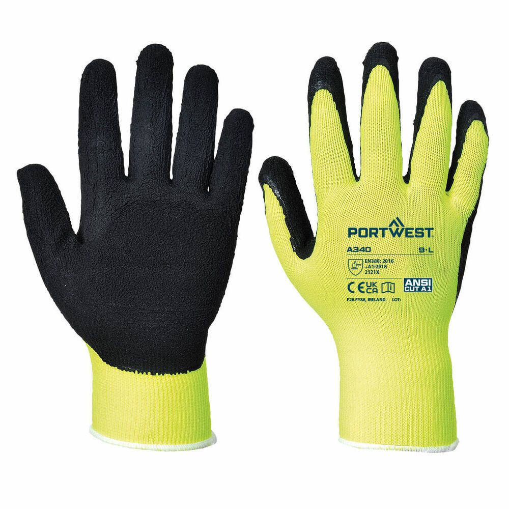 Hi-Vis Grip Handschoen - Latex