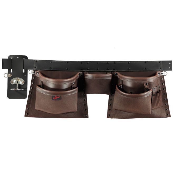 XXL Dubbele gereedschapsgordel 8 vakken met gereedschapskoord ringen, hamerhouder en smartphonehouder | CAL-D3 | Eltee