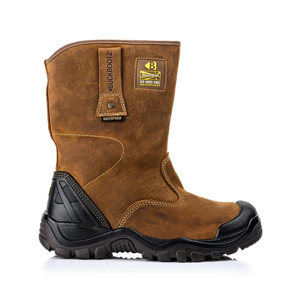 BUCKBOOTZ BUCKSHOT LAARS BRUIN S3 Werklaars (leder) BSH010