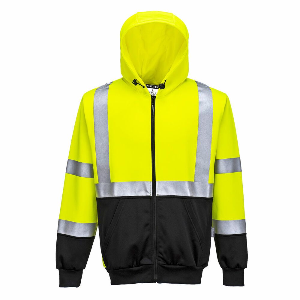 Hi-Vis Tweekleuren Hoody met rits