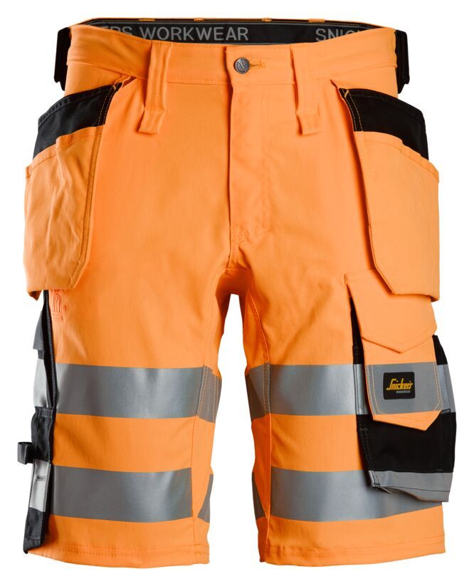 Snickers Stretch Korte Broek met holsterzakken, High-Vis klasse 1 6135