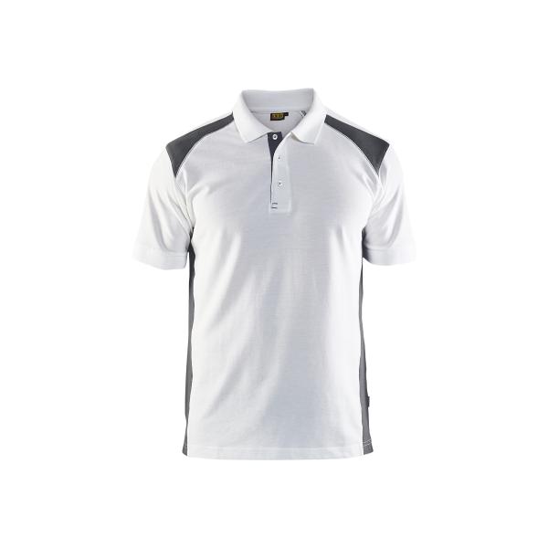 Blaklader Polo Shirt 3324 – Wit/Donkergroen – Maat M