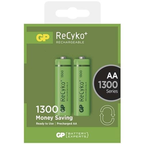 GP AA/LR6 1300mah oplaadbare batterijen blister 2 stuks